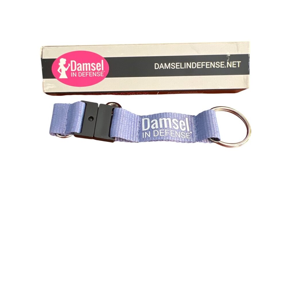 Damsel In Defense Breakaway Keychain Purple Nylon Carabiner Buckle New in Box